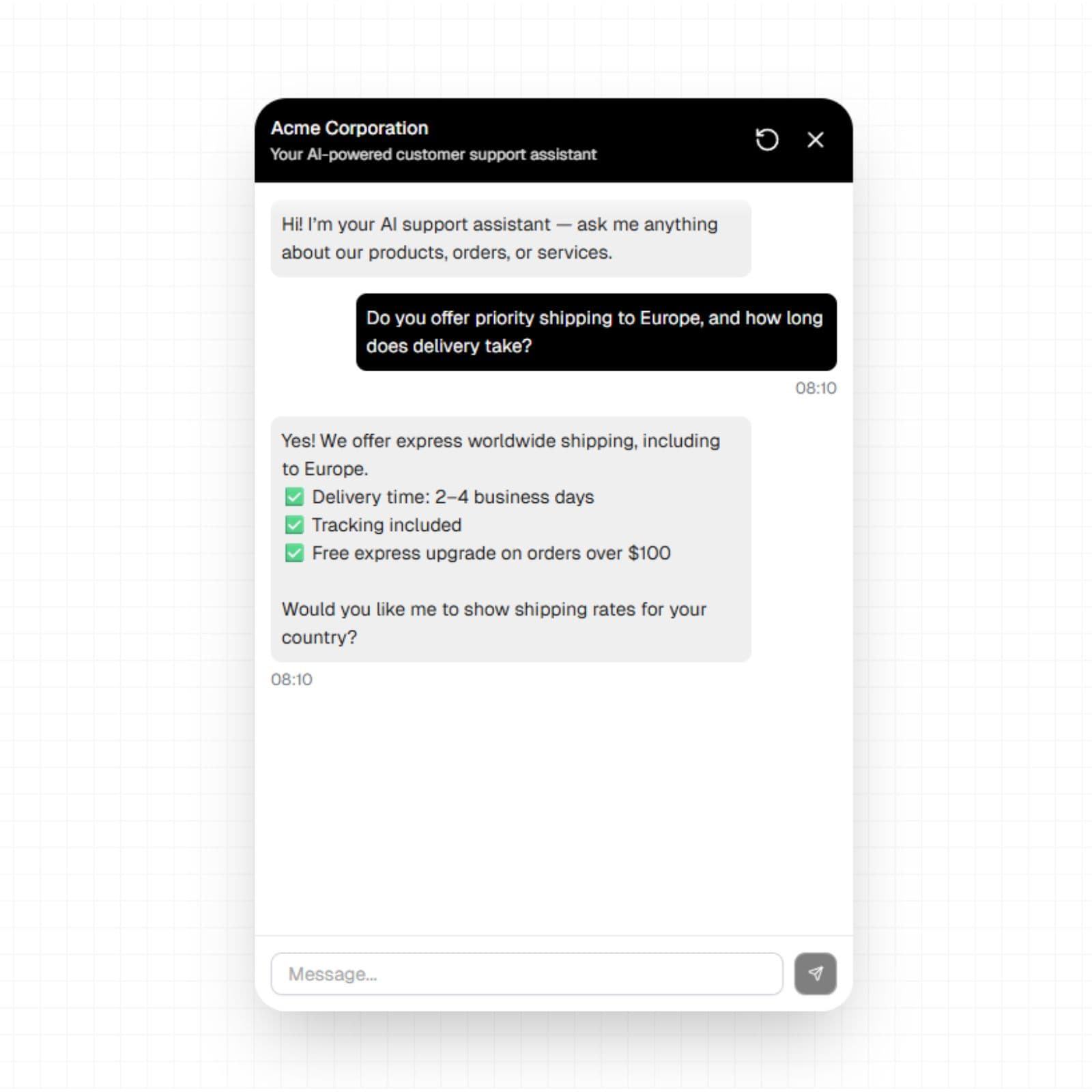 ChatScout answering visitor questions instantly and surfacing top questions